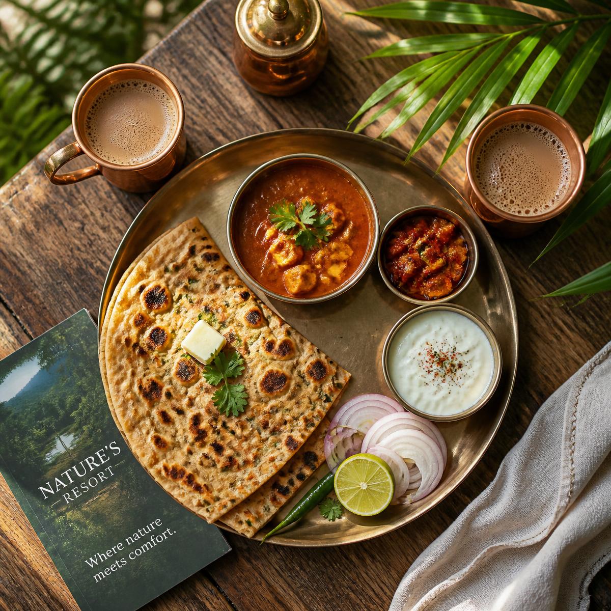 Indian breakfast thali